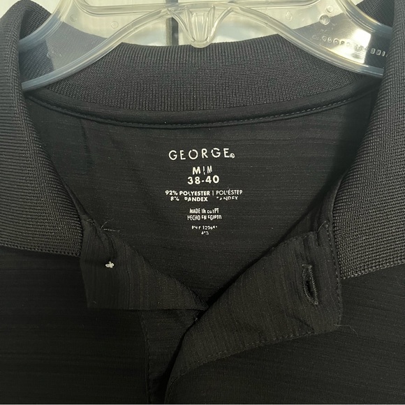 George Men’s size medium black polo top - Picture 6 of 7